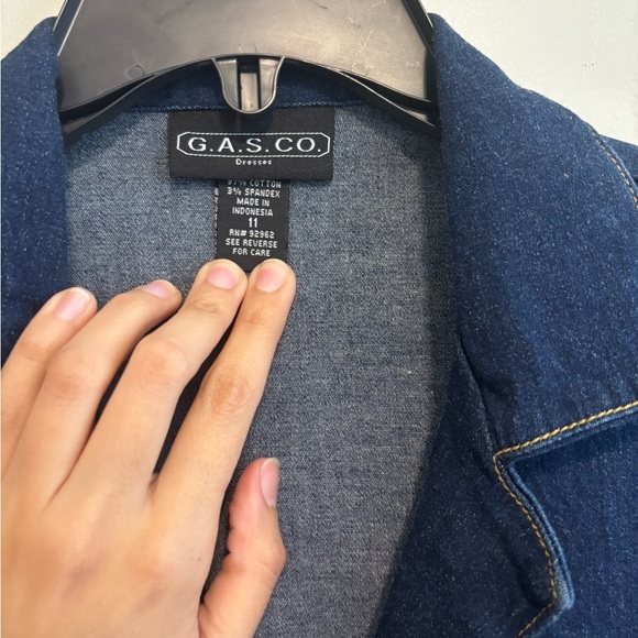 Y2K Short Sleeve Denim Button-Up Mini Dress - Picture 6 of 6